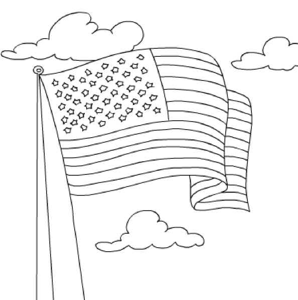 US Flag Coloring page