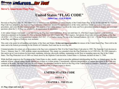 u.s. flag presentation protocol